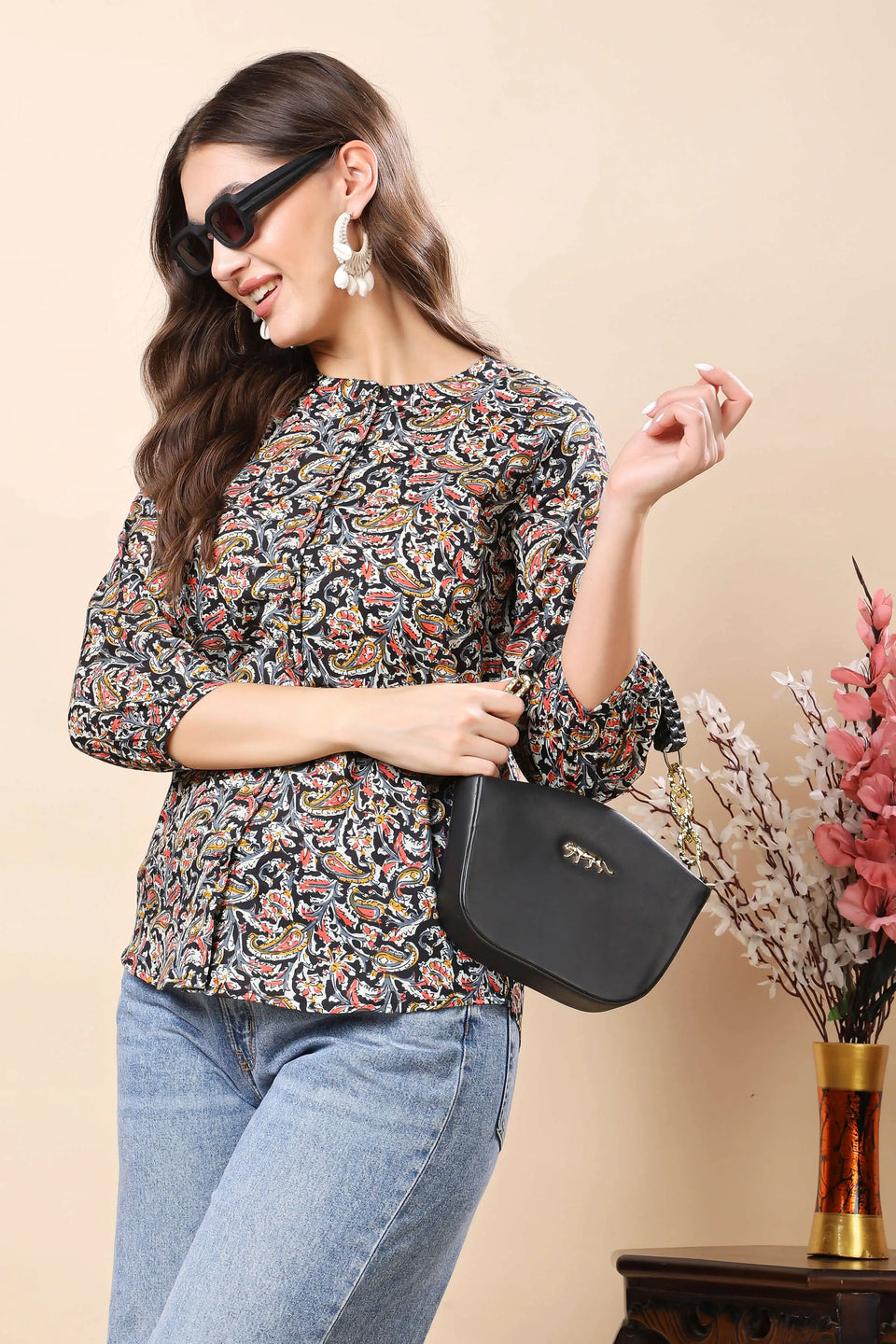 Office Wear Women’s Short Top by Rabric