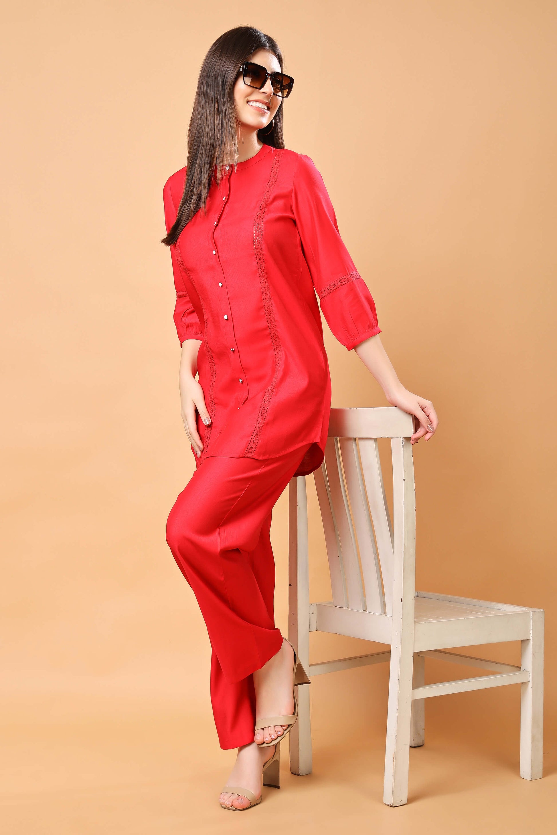Round neck design of Rabric premium co-ord set
