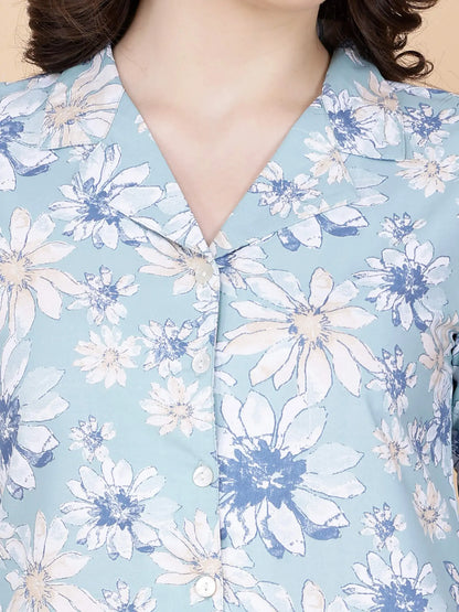 Close-up of Button-Down Top from Rabric Cotton Co-ord Set