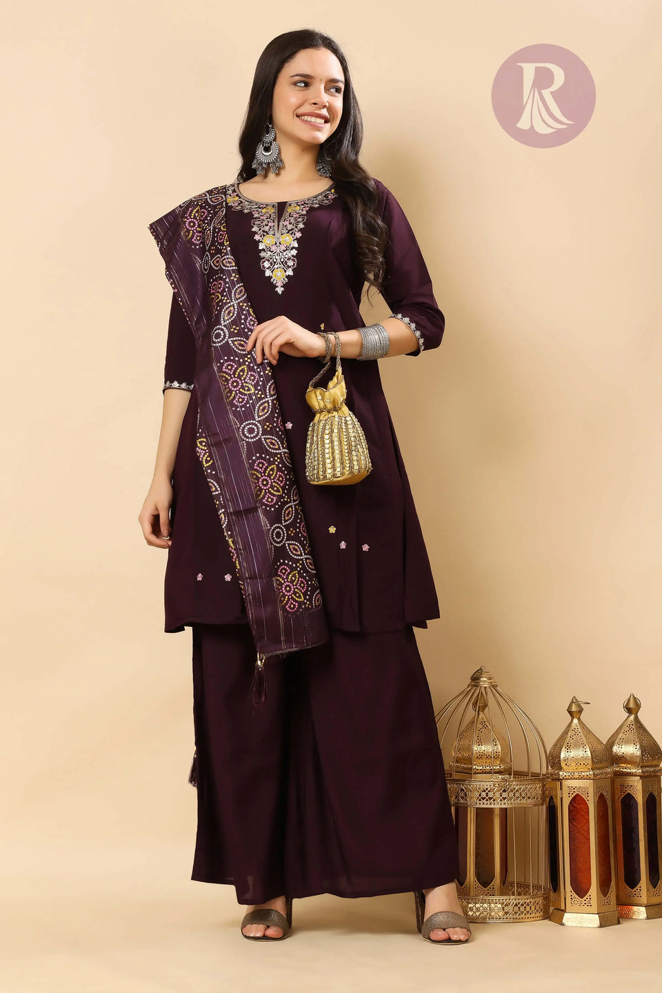 Pure fabric dupatta set for women – Rabric ethnic fashion