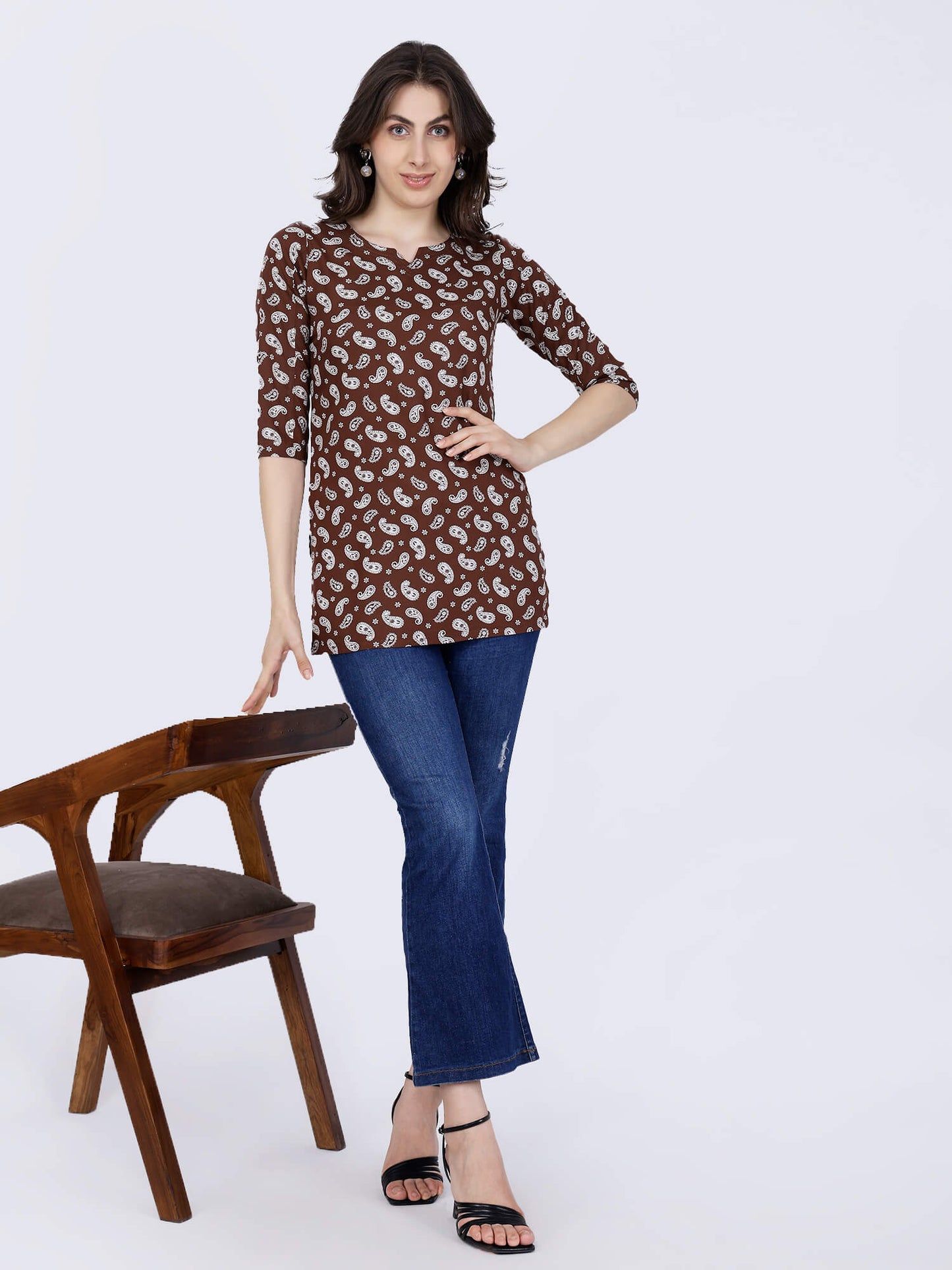 Rabric Stylish Short Kurti for Jeans and Trousers