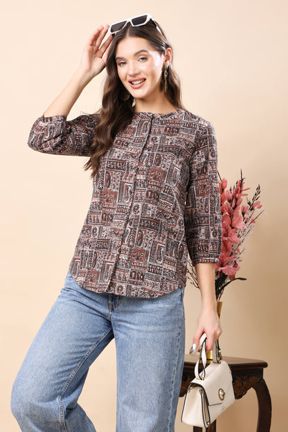 Rabric Comfortable Women’s Shirt Top with Relaxed Fit