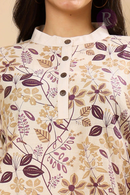 Close-up of premium vertical silk fabric used in women’s floral co-ord set – soft and breathable