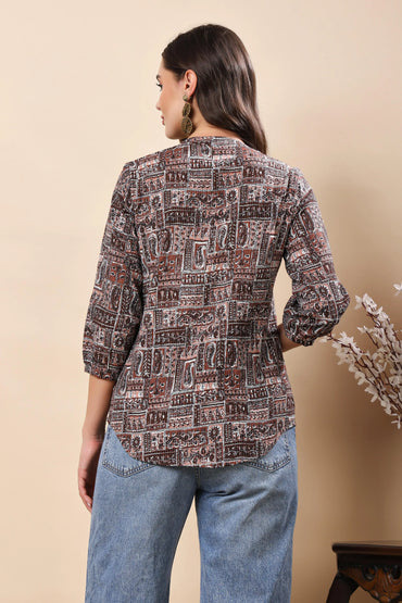 Women’s Premium Printed Casual Top – Back Design by Rabric