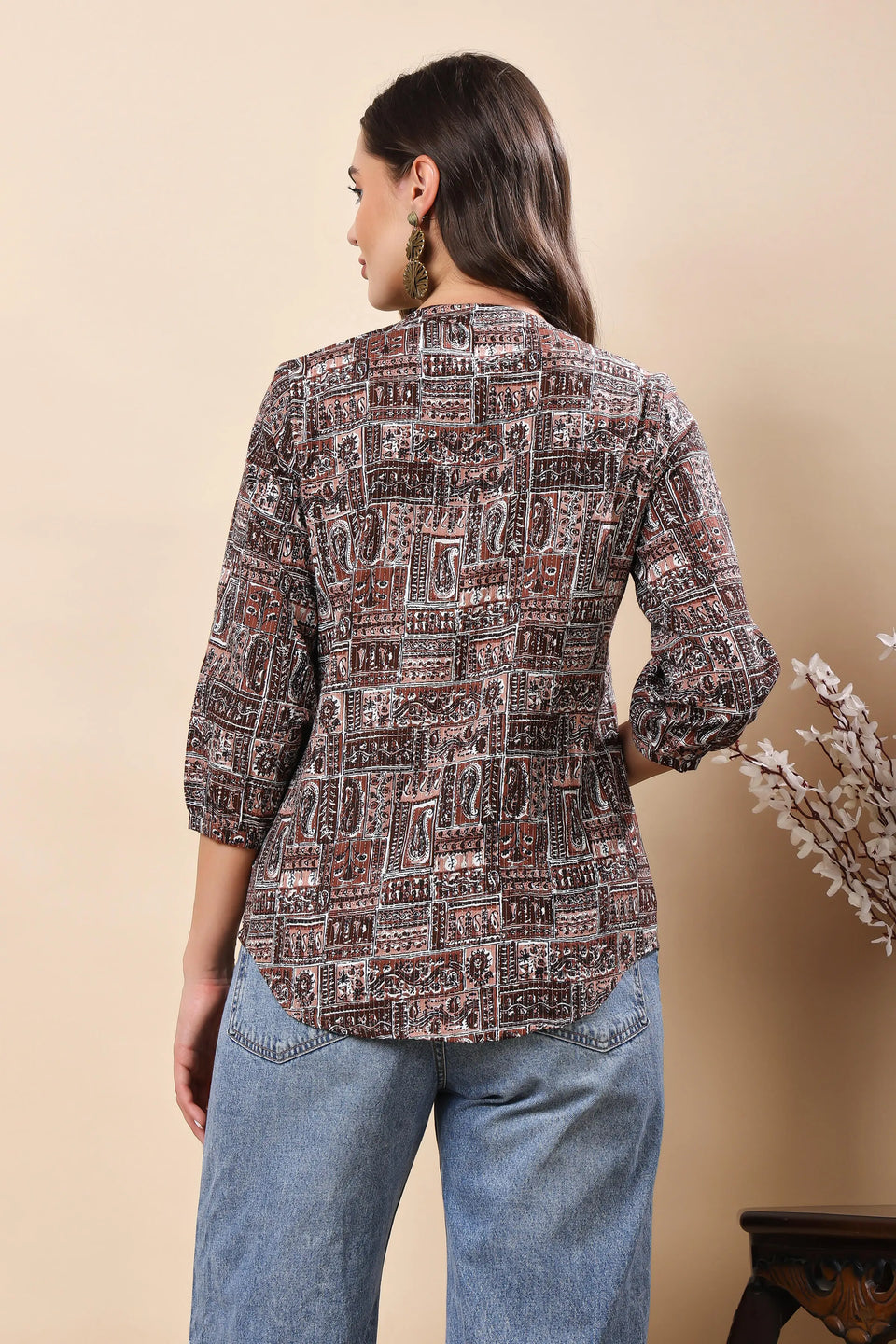 Women’s Premium Printed Casual Top – Back Design by Rabric
