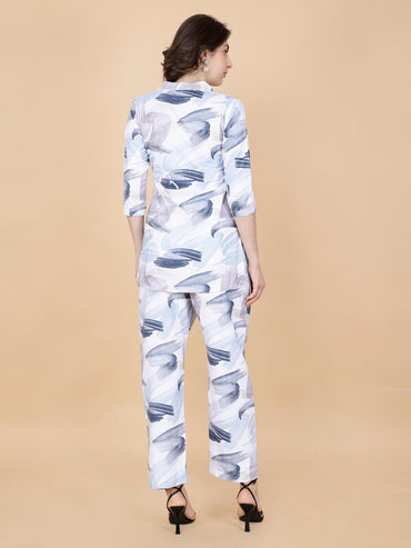 Back view of Purple Printed Co-ord Set by Rabric