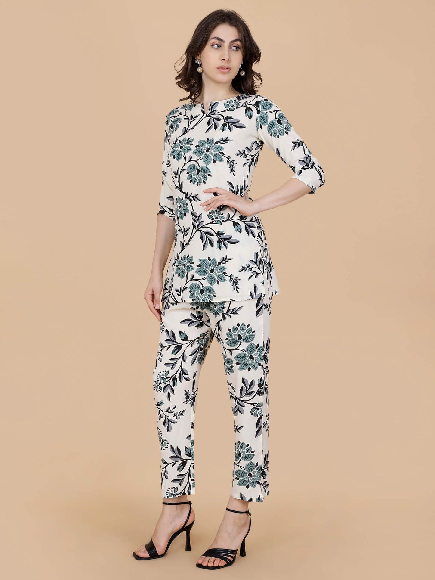 Comfortable rayon co-ord set with side pocket detail