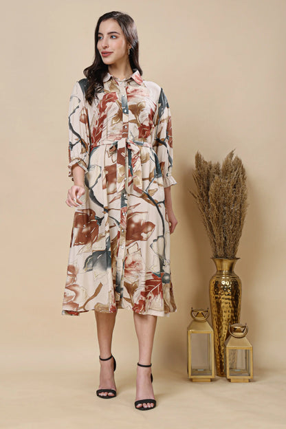 RABRIC rayon long kurti dress front view