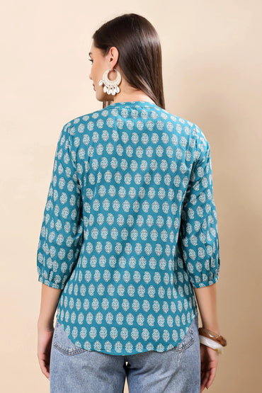 Stylish Shirt Style Cotton Top for women by Rabric