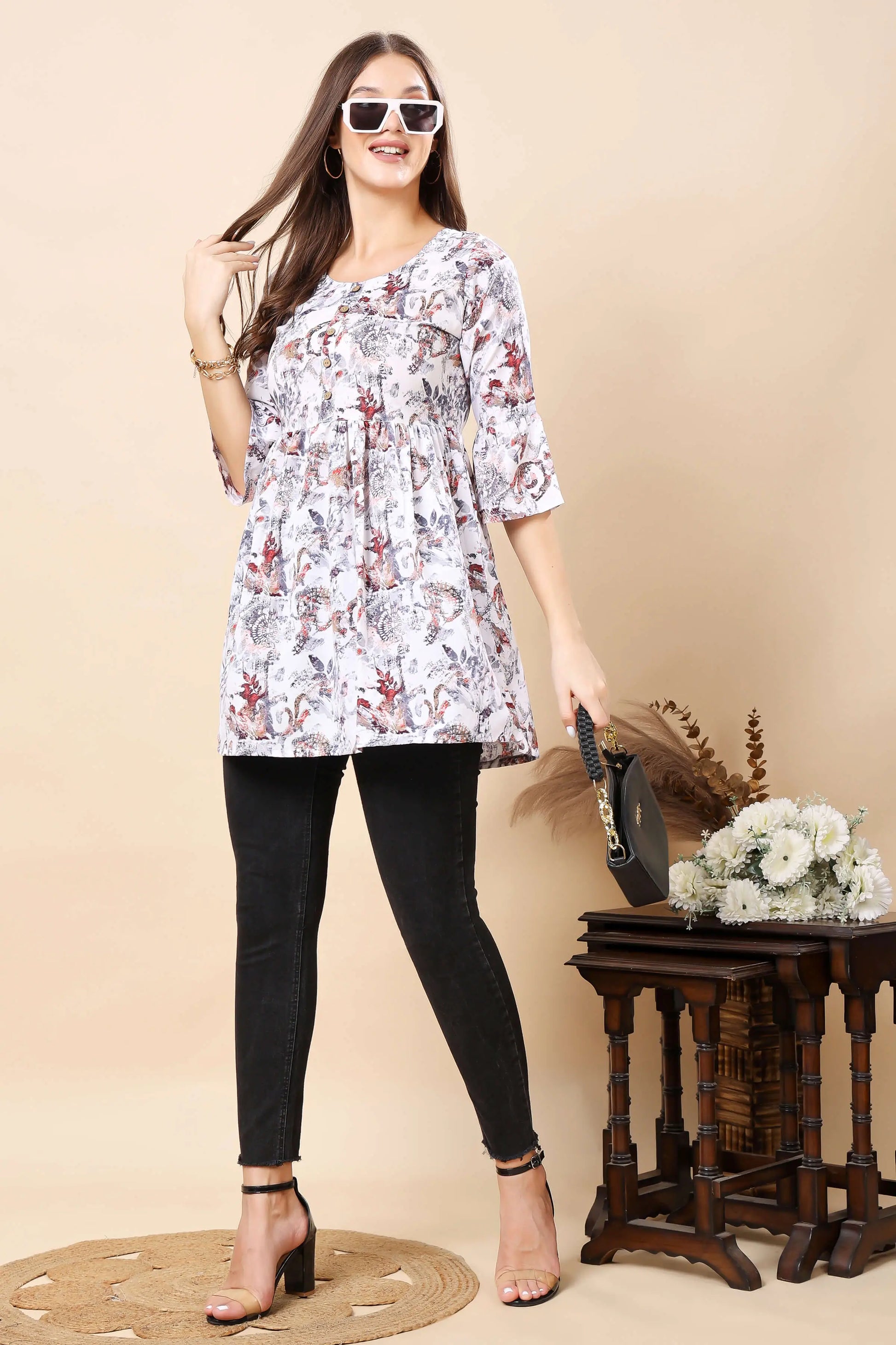 Everyday Office and Casual Wear Short Kurti by Rabric