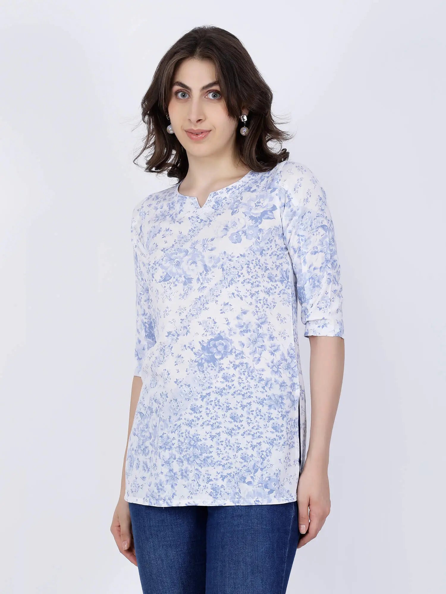 Rabric short kurti perfect for office or casual wear