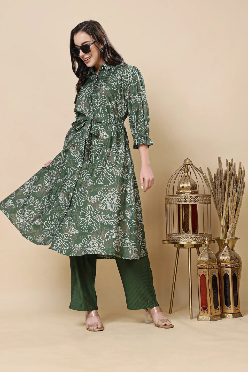 Summer wear Berlin silk co-ord set for women