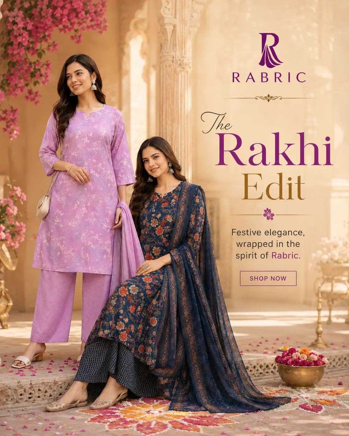 Rabric The Rakhi Edit showcasing premium festive kurta sets for women for Raksha Bandhan