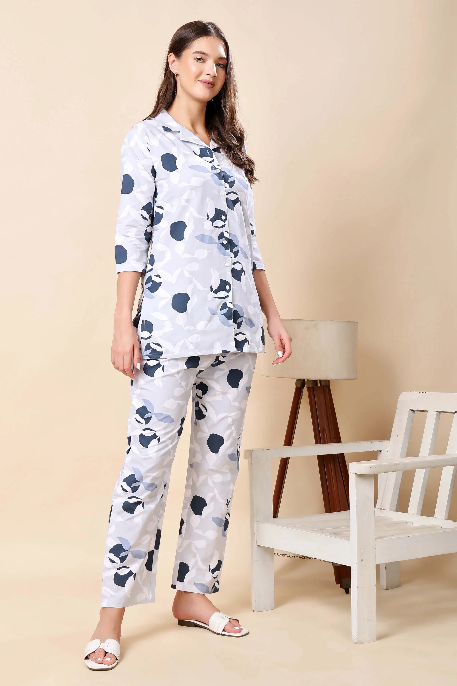 Travel-friendly floral printed cotton co-ord set by Rabric