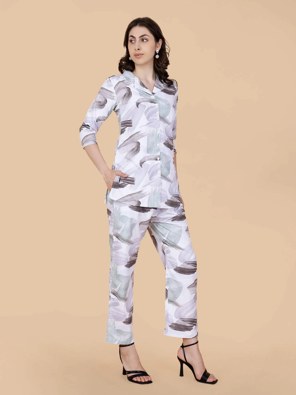 Rabric Travel Wear Cotton Co-ord Set for Women