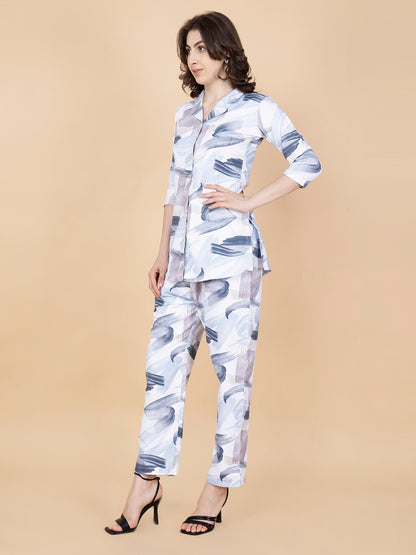 Full-length view of Glace Cotton Loungewear Co-ord Set