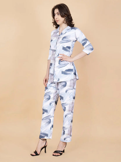 Full-length view of Glace Cotton Loungewear Co-ord Set