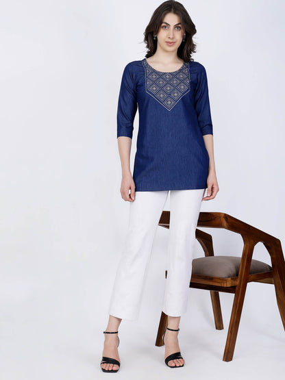 Trendy Short Denim Kurti 2025 Collection by Rabric