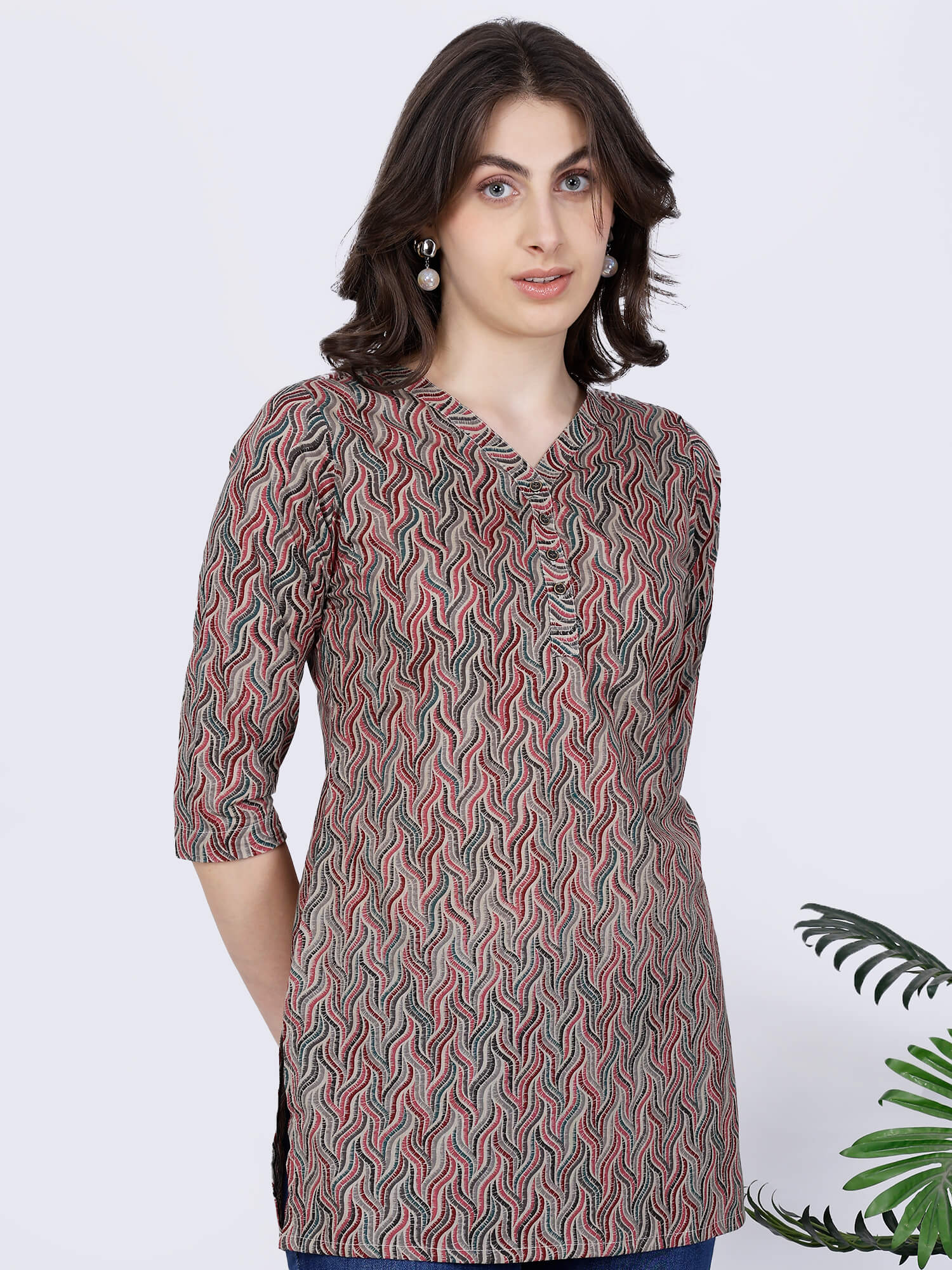 Trendy Printed Cotton Kurti for Jeans – Rabric Collection