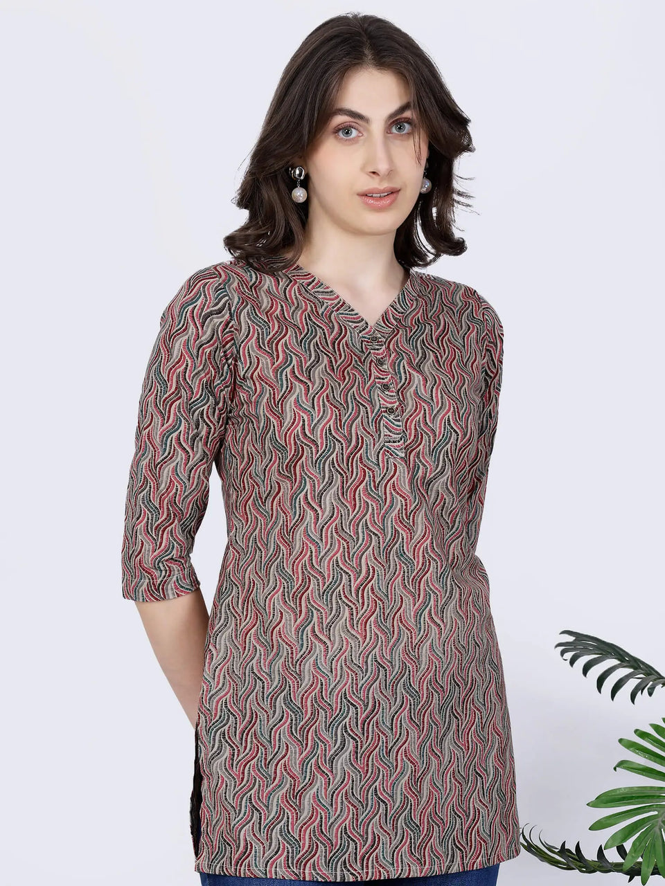Rabric Short Kurti Side Look – Women’s Cotton Kurti