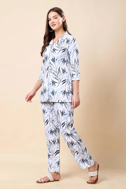 Side View of Rabric Women’s Premium Cotton Co-ord Set