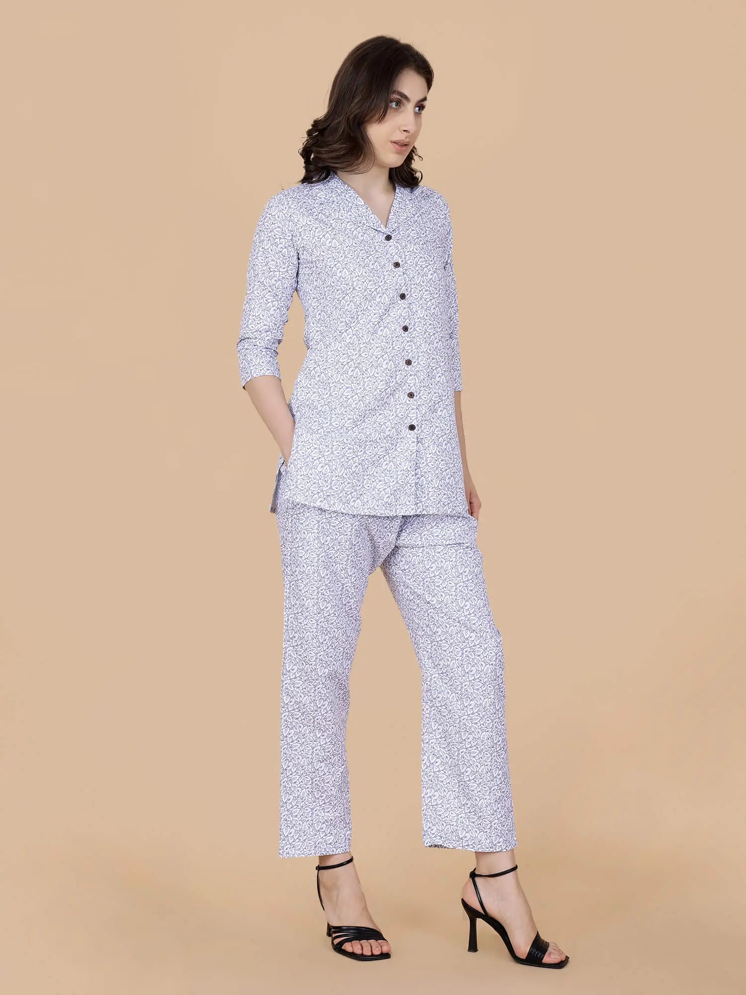 Comfortable cotton co-ord nightwear for women by Rabric