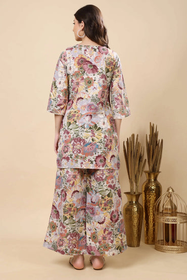 Back view of Rabric floral co-ord set for women