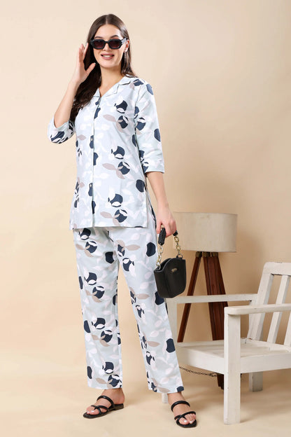 Full Look of Rabric Premium Green Floral Co-ord Set