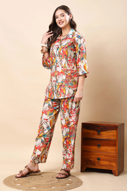 Side pocket design of Rabric muslin co-ord set pant