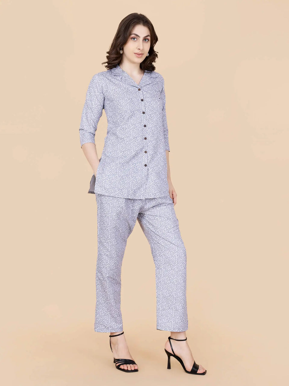 Comfortable cotton co-ord nightwear for women by Rabric