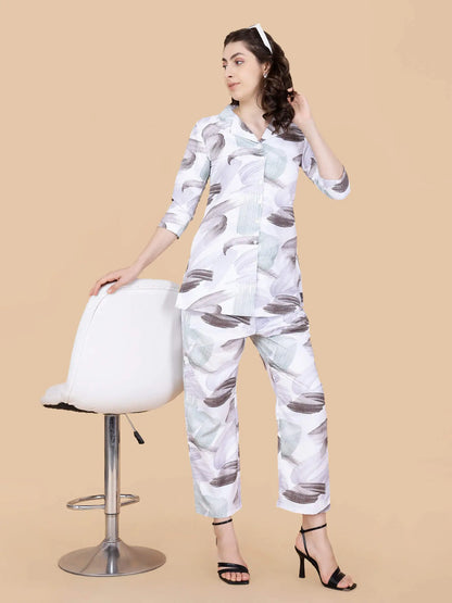 Two-Piece Comfortable Cotton Co-ord Set for Women by Rabric