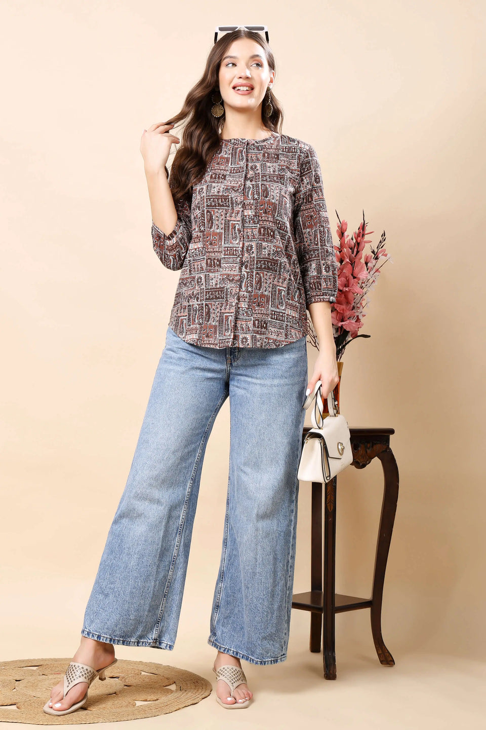 Rabric Comfortable Women’s Shirt Top with Relaxed Fit