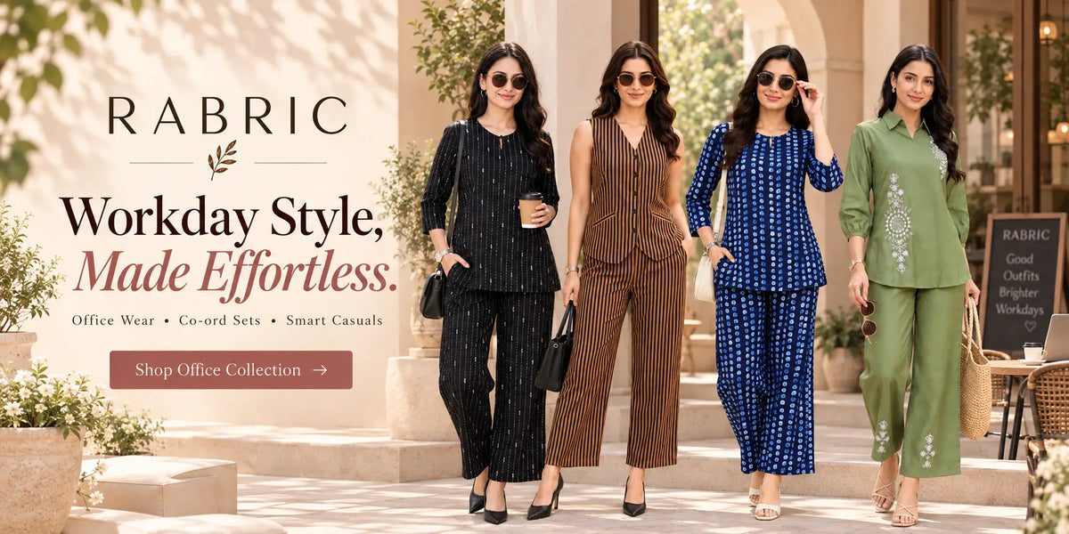 RABRIC women's office wear co-ord sets for comfortable and polished everyday workwear
