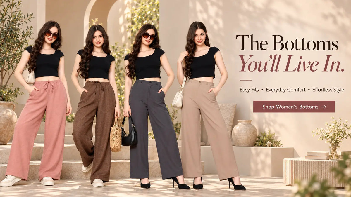 RABRIC women's trousers and bottoms for comfortable daily wear, office wear and casual styling